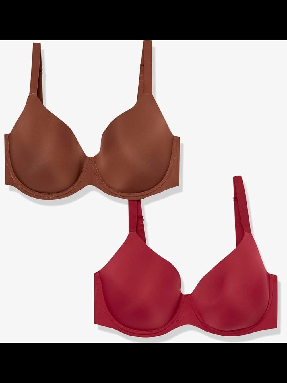 π£ 1 Chocolate π€ 1 Red β€οΈ Bundle Size 38DD Amazon Essentials Padded Underwire